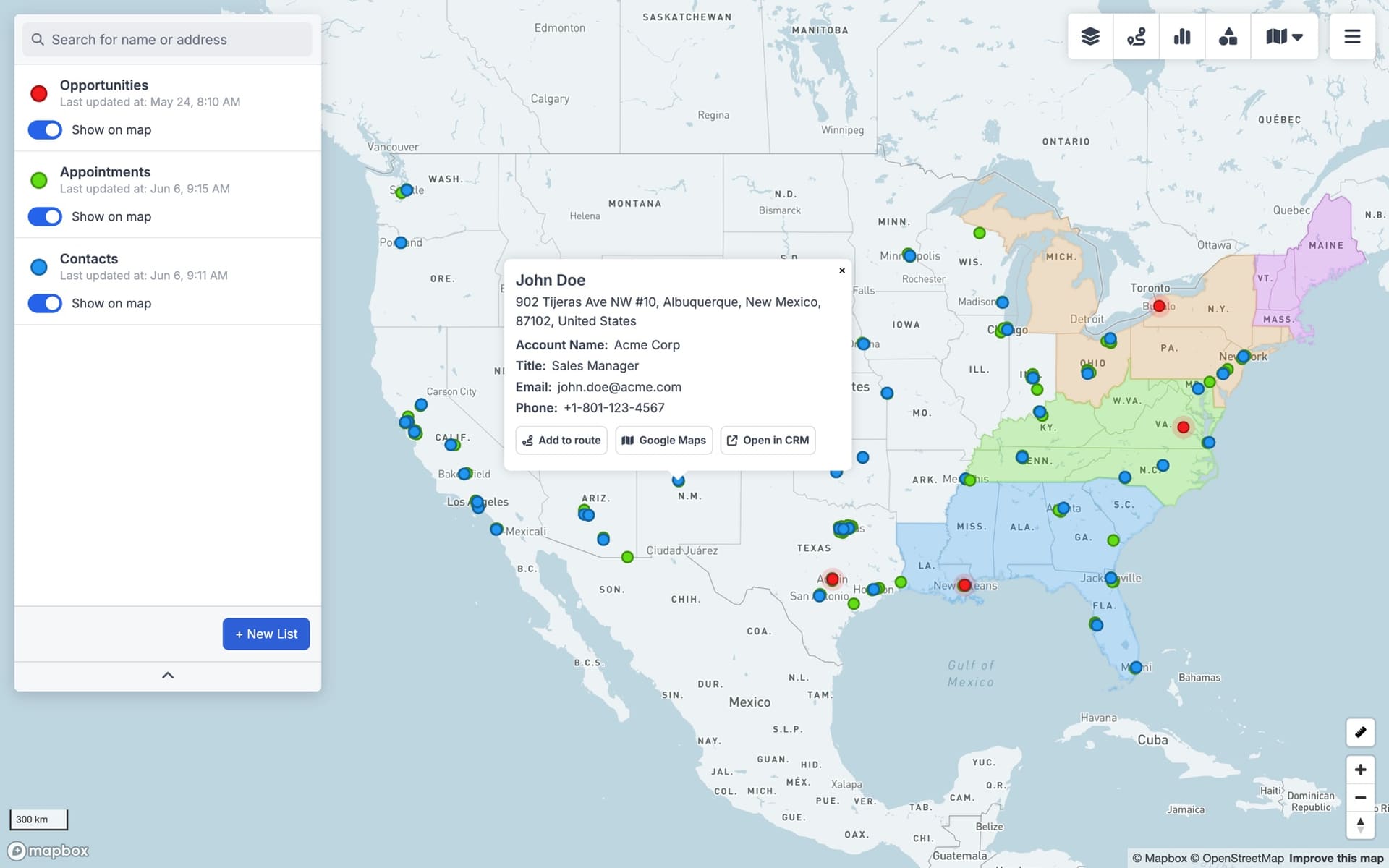 Program Geo Map Examples GeoMaps — Turn spreadsheets and CRM data into maps